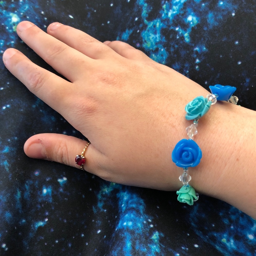 Handcrafted Rose-Beaded Bracelet